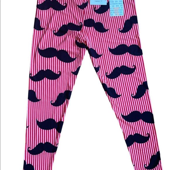 LuLaRoe Pants - *CLEARANCE* LULAROE TALL&CURVY LEGGINGS •BARBERSHOP PATTERN•RED & WHITE STRIPES